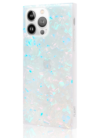 Opal Shell Square iPhone Case #iPhone 14 Pro Max