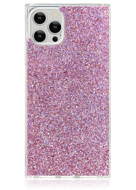 Pink Glitter SQUARE® iPhone Case | FLAUNT