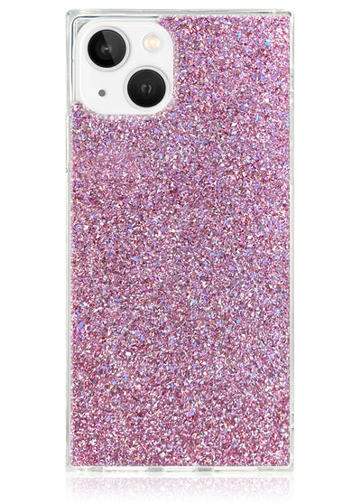Pink Glitter Square iPhone Case #iPhone 14 Plus