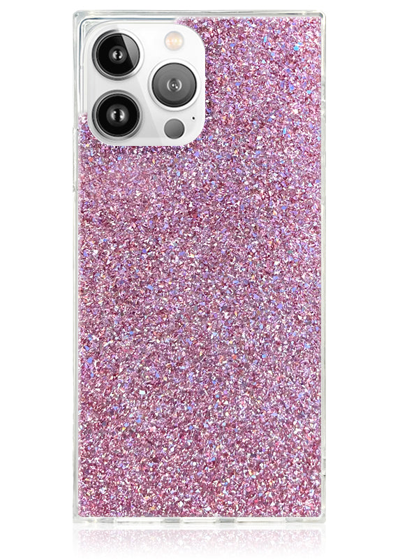 Pink Glitter SQUARE® iPhone Case | FLAUNT
