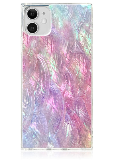 Pink Mother of Pearl Square iPhone Case #iPhone 11