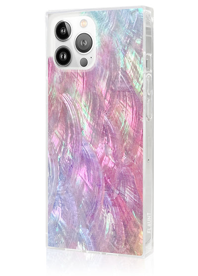 Pink Mother of Pearl Square iPhone Case #iPhone 13 Pro Max