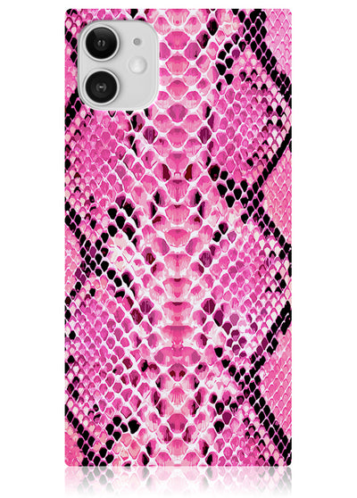 Pink Python Square iPhone Case #iPhone 11