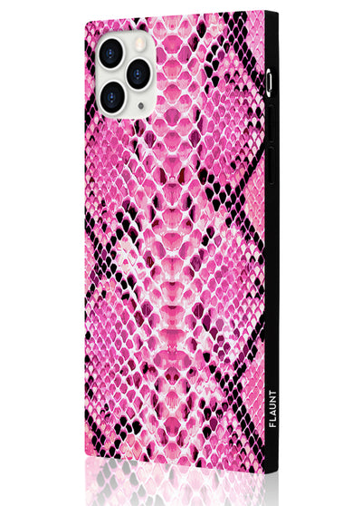 Pink Python Square Phone Case #iPhone 11 Pro Max