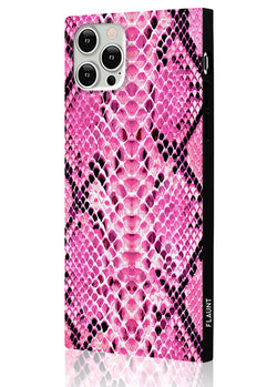Pink Python Square iPhone Case #iPhone 12 Pro Max