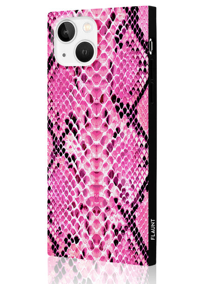 Pink Python Square iPhone Case #iPhone 13