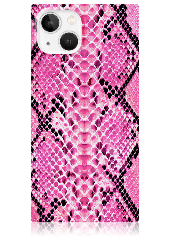 Pink Python Square iPhone Case #iPhone 13