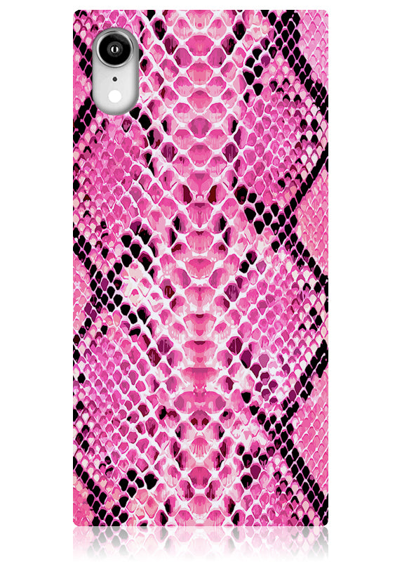 Pink Python Square iPhone Case #iPhone XR