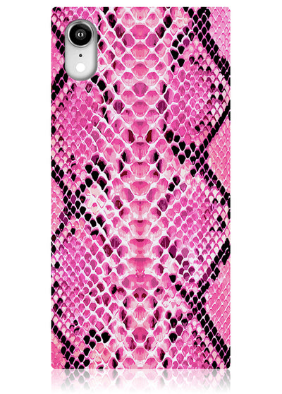 Pink Python Square iPhone Case #iPhone XR
