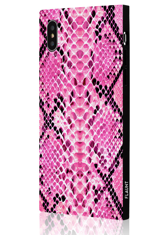 Pink Python Square Phone Case #iPhone XS Max