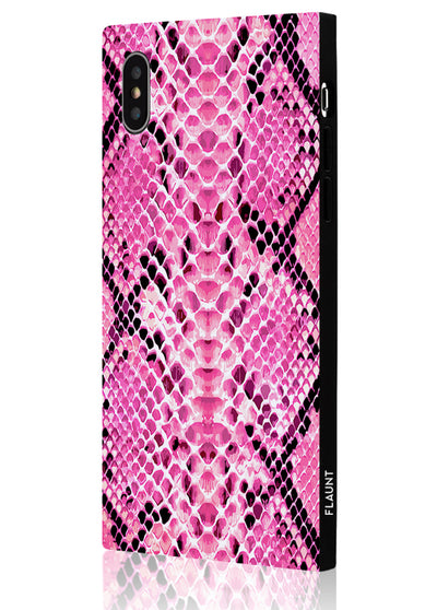 Pink Python Square Phone Case #iPhone XS Max