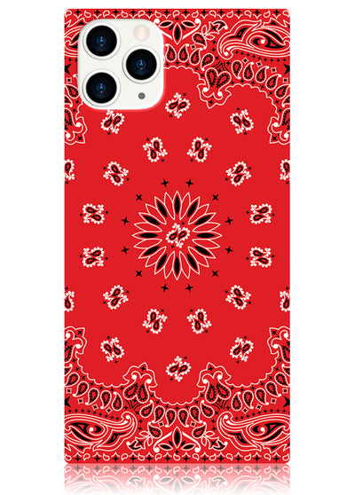 Red Bandana Square iPhone Case #iPhone 11 Pro