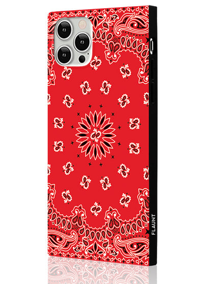 Red Bandana Square Phone Case #iPhone 12 / iPhone 12 Pro
