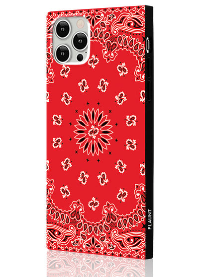 Red Bandana Square Phone Case #iPhone 12 Pro Max
