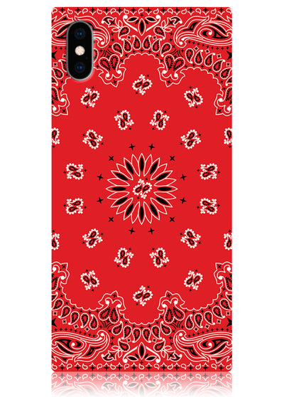 Red Bandana Square iPhone Case #iPhone XS Max