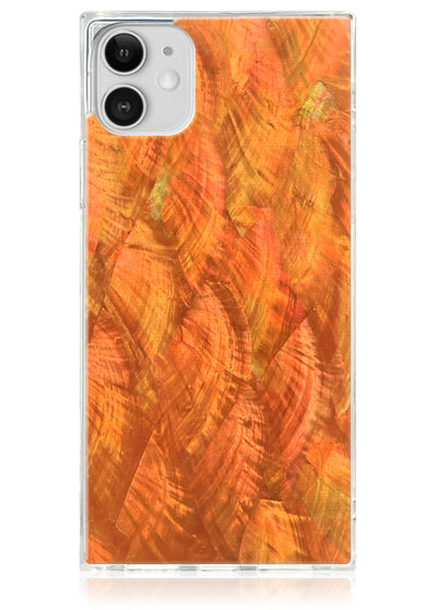 Sepia Mother of Pearl Square iPhone Case #iPhone 11