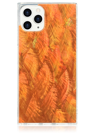 Sepia Mother of Pearl Square iPhone Case #iPhone 11 Pro Max