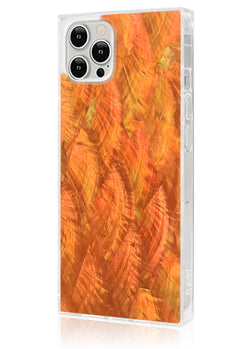 Sepia Mother of Pearl Square iPhone Case #iPhone 12 Pro Max
