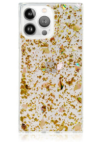 ["Shell", "and", "Gold", "Flake", "Square", "iPhone", "Case", "#iPhone", "14", "Pro"]