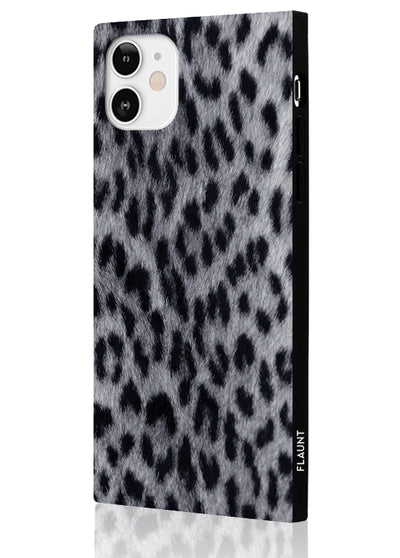 Snow Leopard Square Phone Case #iPhone 12 Mini