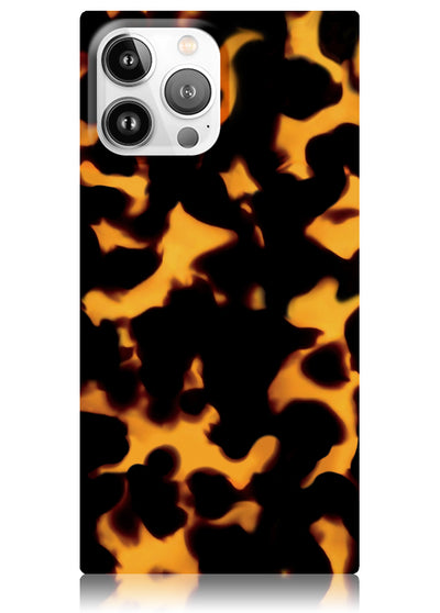 Tortoise Shell Square iPhone Case #iPhone 13 Pro Max + MagSafe