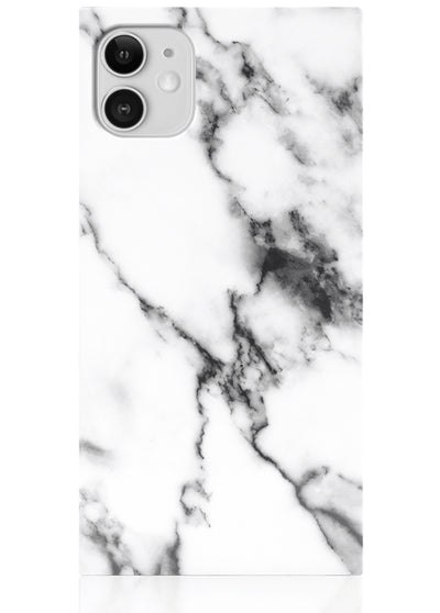 White Marble Square iPhone Case #iPhone 11