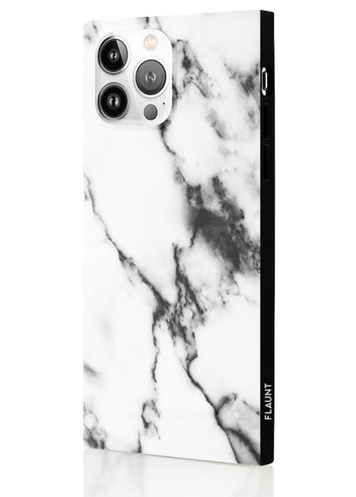 White Marble Square iPhone Case #iPhone 13 Pro Max