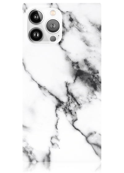 White Marble Square iPhone Case #iPhone 13 Pro Max