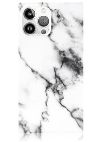 ["White", "Marble", "Square", "iPhone", "Case", "#iPhone", "13", "Pro"]