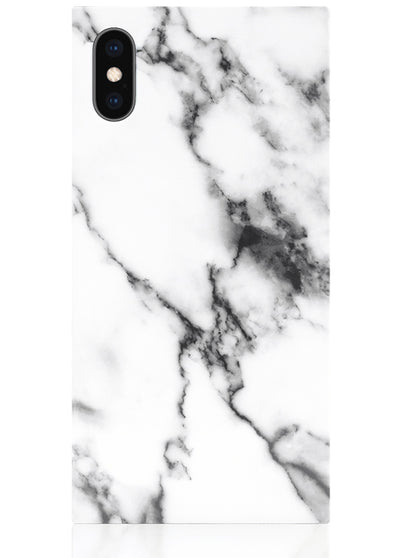 White Marble Square iPhone Case #iPhone X / iPhone XS