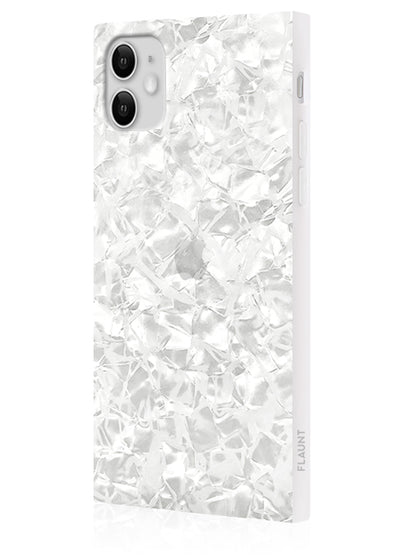 White Pearl Square iPhone Case #iPhone 11