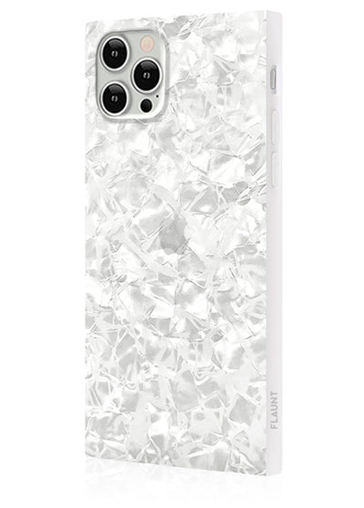 White Pearl Square iPhone Case #iPhone 12 Pro Max