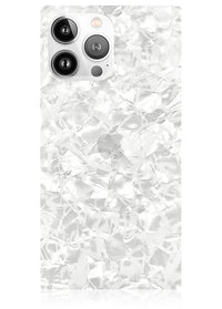 ["White", "Pearl", "Square", "iPhone", "Case", "#iPhone", "14", "Pro", "Max"]