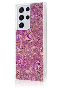 Pink Abalone Shell Square Samsung Galaxy Case #Galaxy S22 Ultra