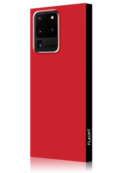 Red Square Samsung Galaxy Case #Galaxy S20 Ultra