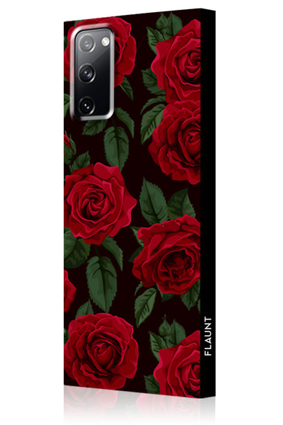 Rose Print Square Samsung Galaxy Case #Galaxy S20 FE