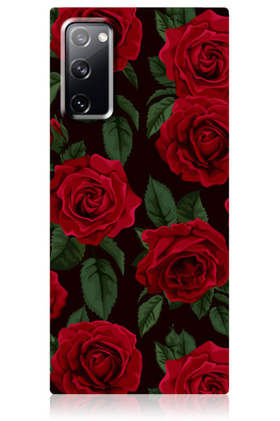 Rose Print Square Samsung Galaxy Case #Galaxy S20 FE