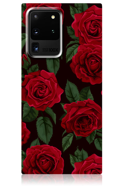 Rose Print Square Samsung Galaxy Case #Galaxy S20 Ultra
