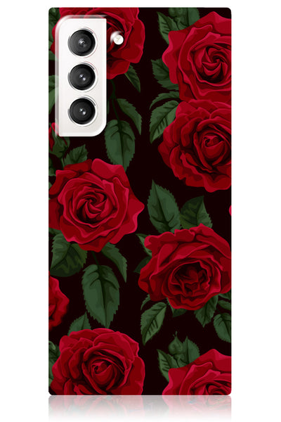 Rose Print Square Samsung Galaxy Case #Galaxy S23
