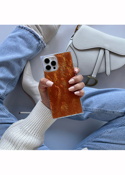 Sepia Mother of Pearl SQUARE iPhone Case