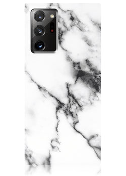 White Marble Square Samsung Galaxy Case #Galaxy Note20 Ultra