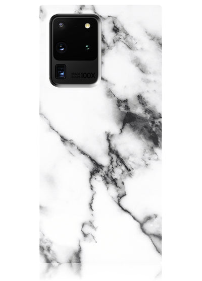 White Marble Square Samsung Galaxy Case #Galaxy S20 Ultra